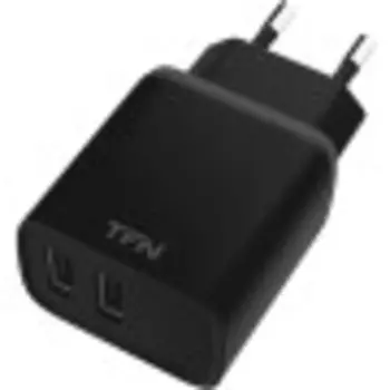 Сетевое зарядное устройство TFN RAPID+ 2USB 2.4A 12W black (TFN-WCRPD12W2UBK)