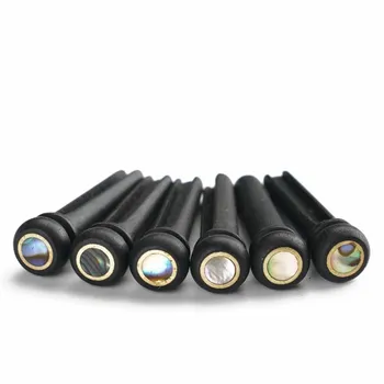 Miwayer Акустическая гитара Ebony Bridge Pins Детали для гитары с ракушкой в горошек 6 шт.