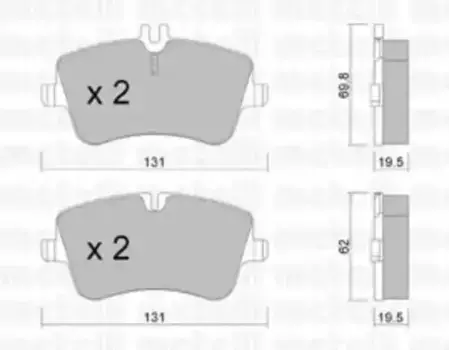 Тормозные колодки дисковые передняя ось METELLI 22-0342-0