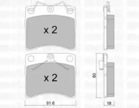 Тормозные колодки дисковые передняя ось METELLI 22-0163-1