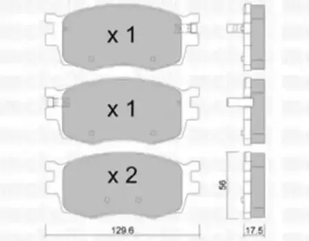 Тормозные колодки дисковые передняя ось METELLI 22-0724-0
