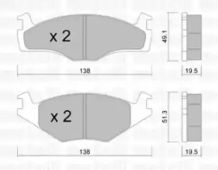 Тормозные колодки дисковые передняя ось METELLI 22-0045-1
