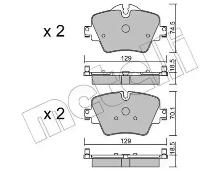 Тормозные колодки дисковые передняя ось METELLI 22-1037-0
