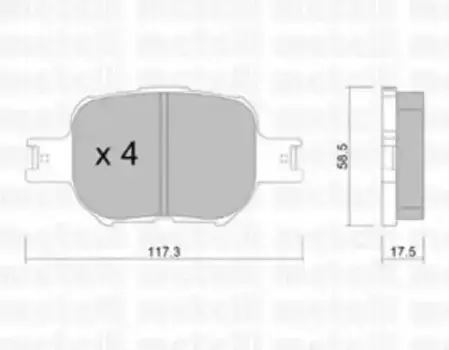 Тормозные колодки дисковые передняя ось METELLI 22-0614-0