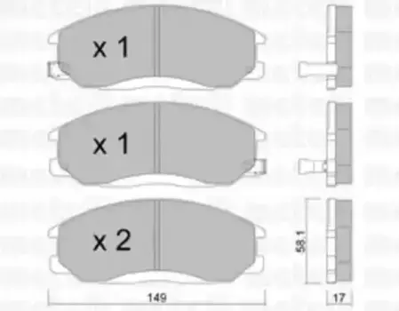 Тормозные колодки дисковые передняя ось METELLI 22-0364-0