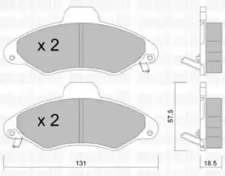 Тормозные колодки дисковые передняя ось METELLI 22-0071-1