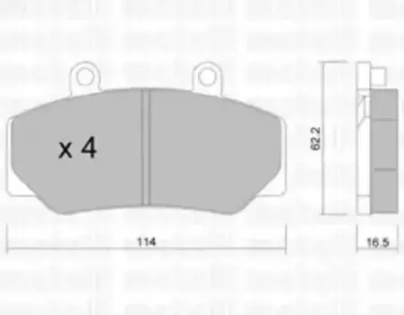 Тормозные колодки дисковые передняя ось METELLI 22-0075-0