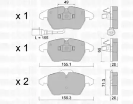 Тормозные колодки дисковые передняя ось METELLI 22-0548-0