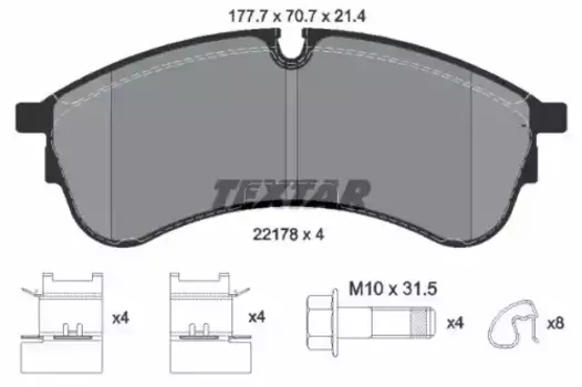 Тормозные колодки дисковые передняя ось TEXTAR 2217801