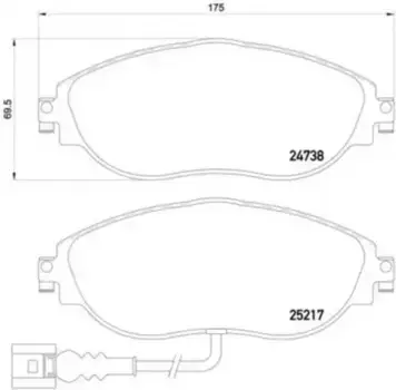 Тормозные колодки дисковые передняя ось TEXTAR 2473801