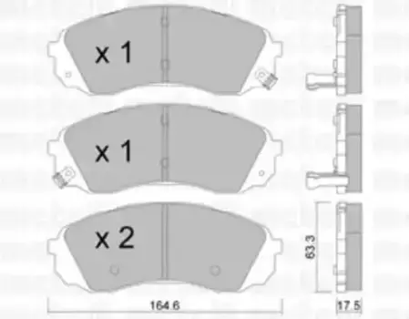 Тормозные колодки дисковые передняя ось METELLI 22-0785-0