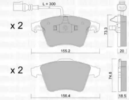 Тормозные колодки дисковые передняя ось METELLI 22-0552-2