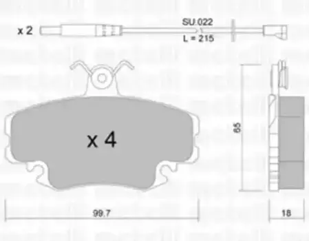 Тормозные колодки дисковые передняя ось METELLI 22-0120-0K