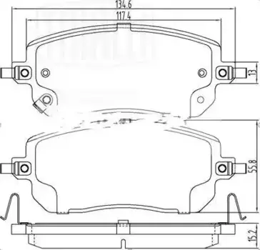 Тормозные колодки дисковые передняя ось TRIALLI PF 2204