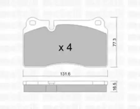 Тормозные колодки дисковые передняя ось METELLI 22-0659-0