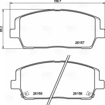 Тормозные колодки дисковые передняя ось TRIALLI PF 0878