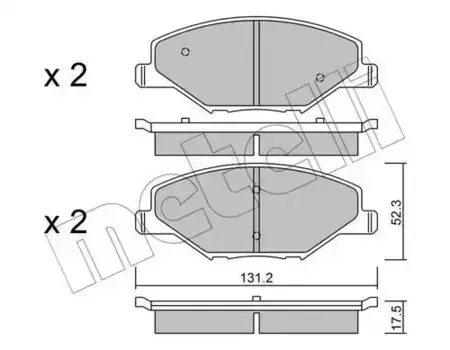 Тормозные колодки дисковые передняя ось METELLI 22-1006-0