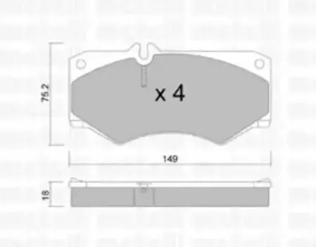 Тормозные колодки дисковые передняя ось METELLI 22-0014-0