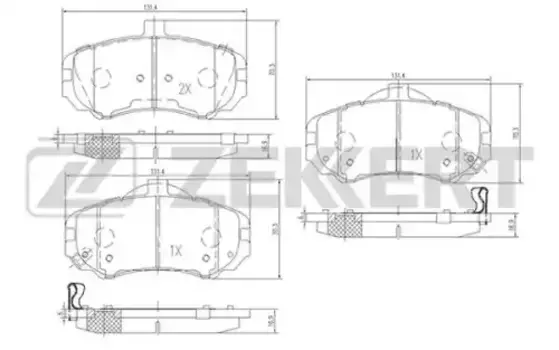 Тормозные колодки дисковые передняя ось ZEKKERT BS-1797