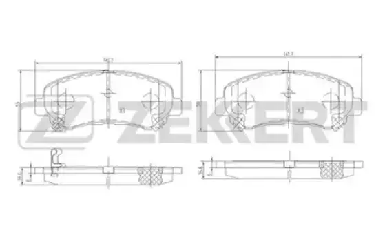Тормозные колодки дисковые передняя ось ZEKKERT BS-2296