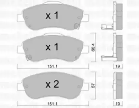 Тормозные колодки дисковые передняя ось METELLI 22-0789-0