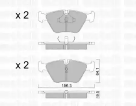 Тормозные колодки дисковые передняя ось METELLI 22-0122-0