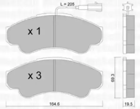 Тормозные колодки дисковые передняя ось METELLI 22-0326-0