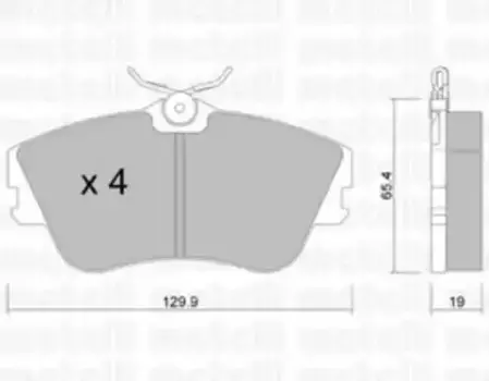 Тормозные колодки дисковые передняя ось METELLI 22-0164-0