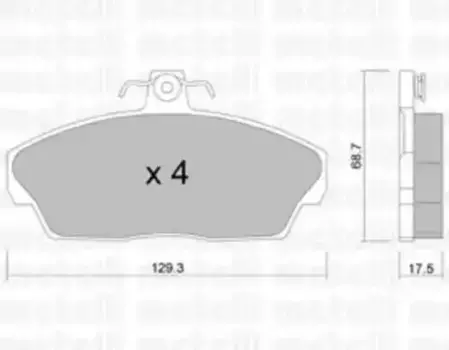 Тормозные колодки дисковые передняя ось METELLI 22-0174-1
