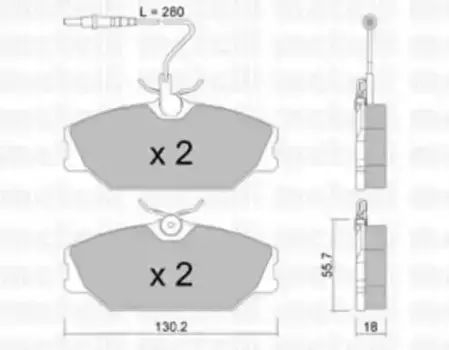 Тормозные колодки дисковые передняя ось METELLI 22-0142-0