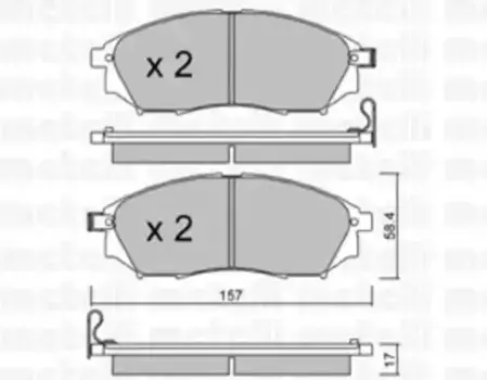 Тормозные колодки дисковые передняя ось METELLI 22-0819-0