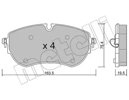 Тормозные колодки дисковые передняя ось METELLI 22-1172-0