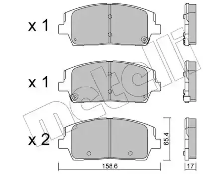 Тормозные колодки дисковые передняя ось METELLI 22-1244-0
