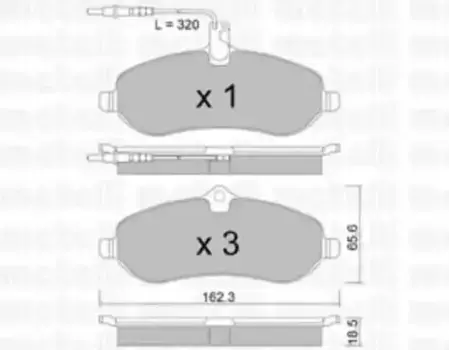 Тормозные колодки дисковые передняя ось METELLI 22-0707-0