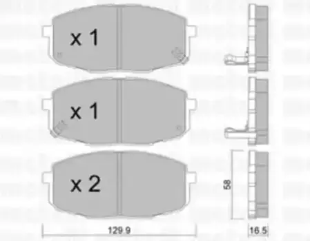 Тормозные колодки дисковые передняя ось METELLI 22-0513-0
