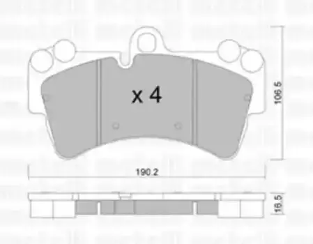 Тормозные колодки дисковые передняя ось METELLI 22-0654-0