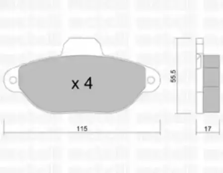Тормозные колодки дисковые передняя ось METELLI 22-0159-1
