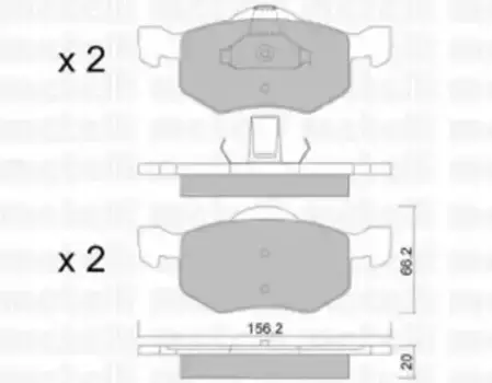 Тормозные колодки дисковые передняя ось METELLI 22-0609-0