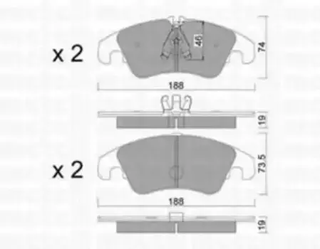 Тормозные колодки дисковые передняя ось METELLI 22-0775-4