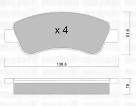 Тормозные колодки дисковые передняя ось METELLI 22-0327-0