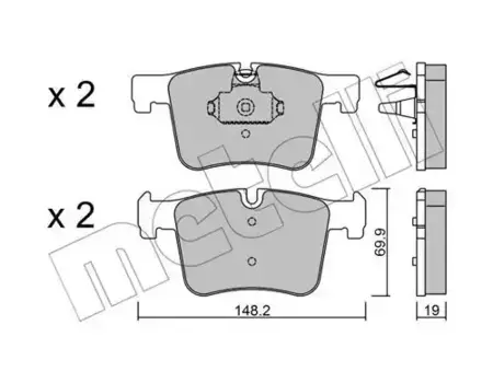 Тормозные колодки дисковые передняя ось METELLI 22-0961-0