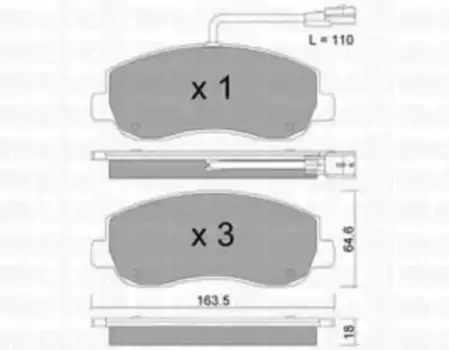 Тормозные колодки дисковые передняя ось METELLI 22-0898-0