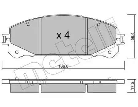 Тормозные колодки дисковые передняя ось METELLI 22-0938-0