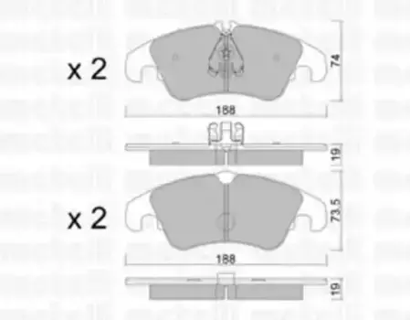Тормозные колодки дисковые передняя ось METELLI 22-0775-0