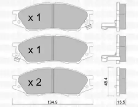 Тормозные колодки дисковые передняя ось METELLI 22-0810-0