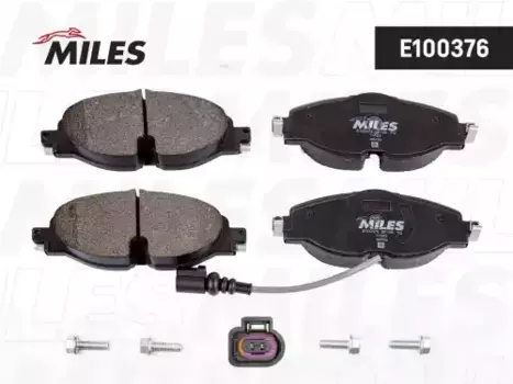 Тормозные колодки дисковые передняя ось MILES E100376