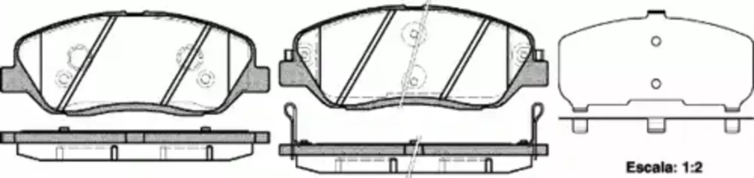 Тормозные колодки дисковые передняя ось REMSA 1226.02