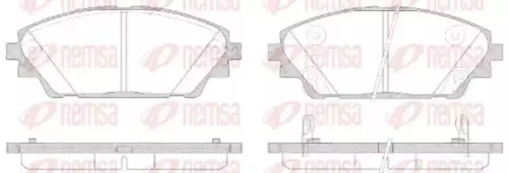 Тормозные колодки дисковые передняя ось REMSA 1569.02
