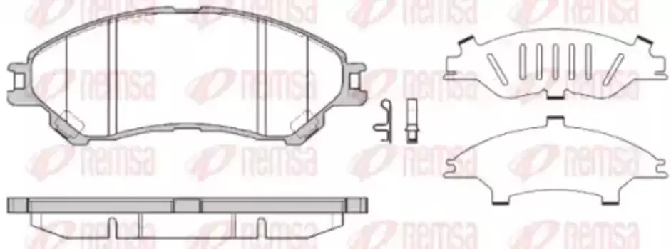 Тормозные колодки дисковые передняя ось REMSA 1589.02