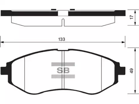 Тормозные колодки дисковые передняя ось SANGSIN SP1158